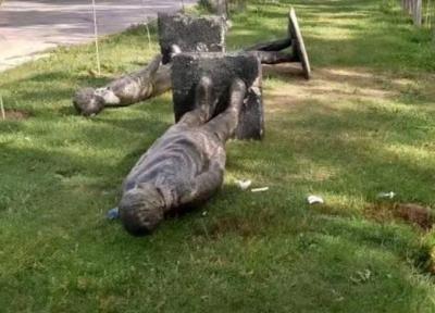 عکس ، سقوط مرگبار مجسمه یک پارک در اراک ، نوجوان 11 ساله درگذشت